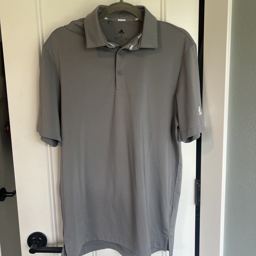 adidas Golf Polo Shirt Light Gray Men's Size Small